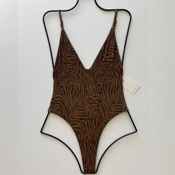 Acacia Bodywear Tavira Lining Bodysuit - Neutral Mares - V-Neck - Minimal Cut - Picture 1 of 10